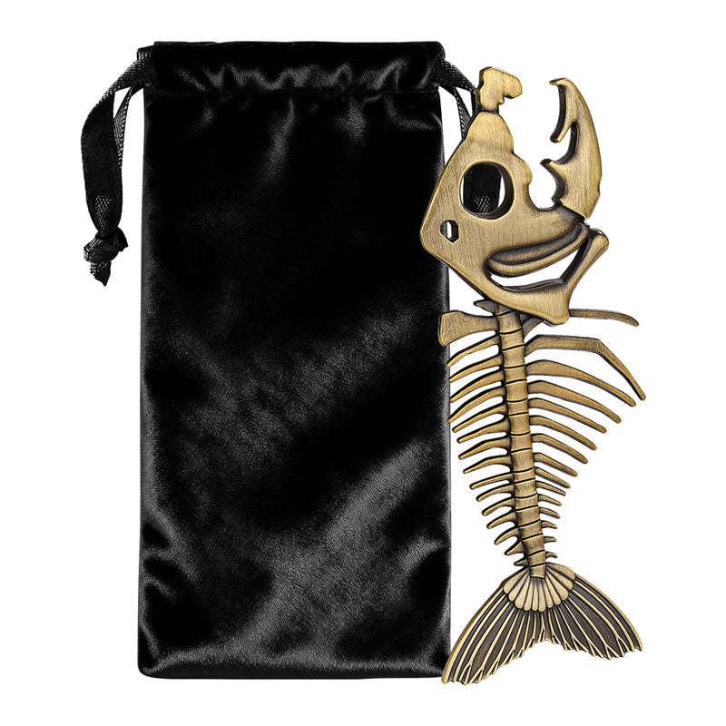 Vintage Fish Skeleton Beer Bottle Opener, Retro Metal Bar Tool for Home Bar & Gifts