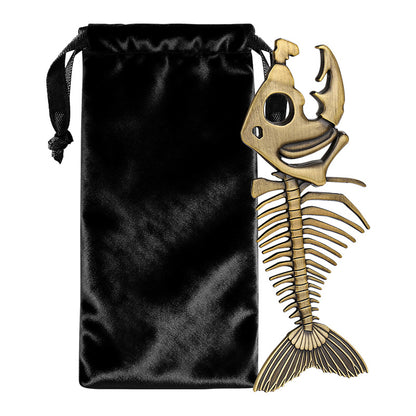 Vintage Fish Skeleton Beer Bottle Opener, Retro Metal Bar Tool for Home Bar & Gifts