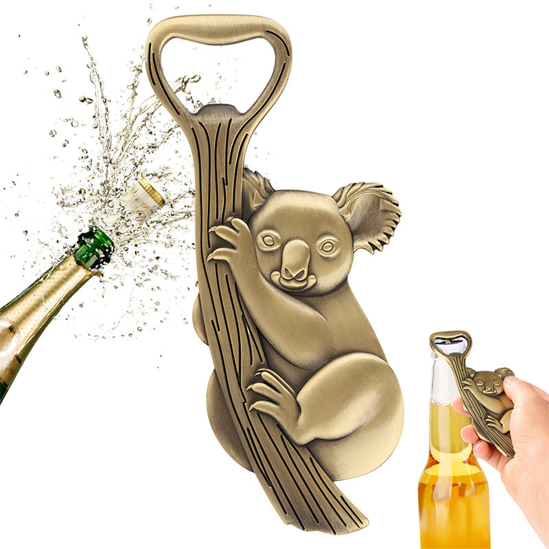 Novelty Koala Hugging Tree Bottle Opener - Fun Barware for Koala Enthusiasts
