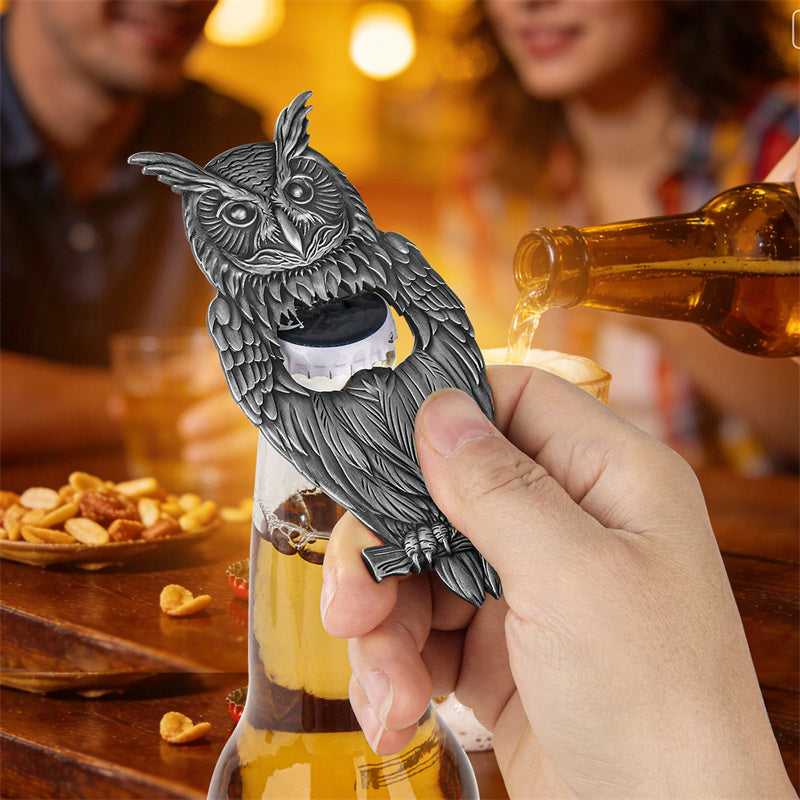 Novelty animal owl bottle opener, bar decor gift