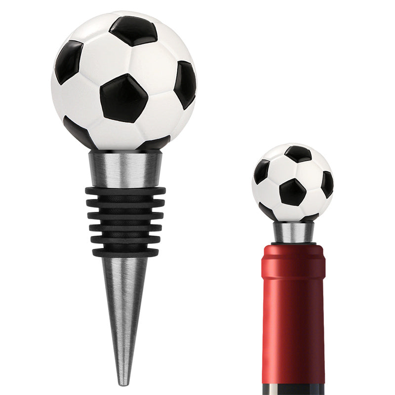Novelty soccer wine bottle stopper, perfect gift for football fans and wine enthusiasts