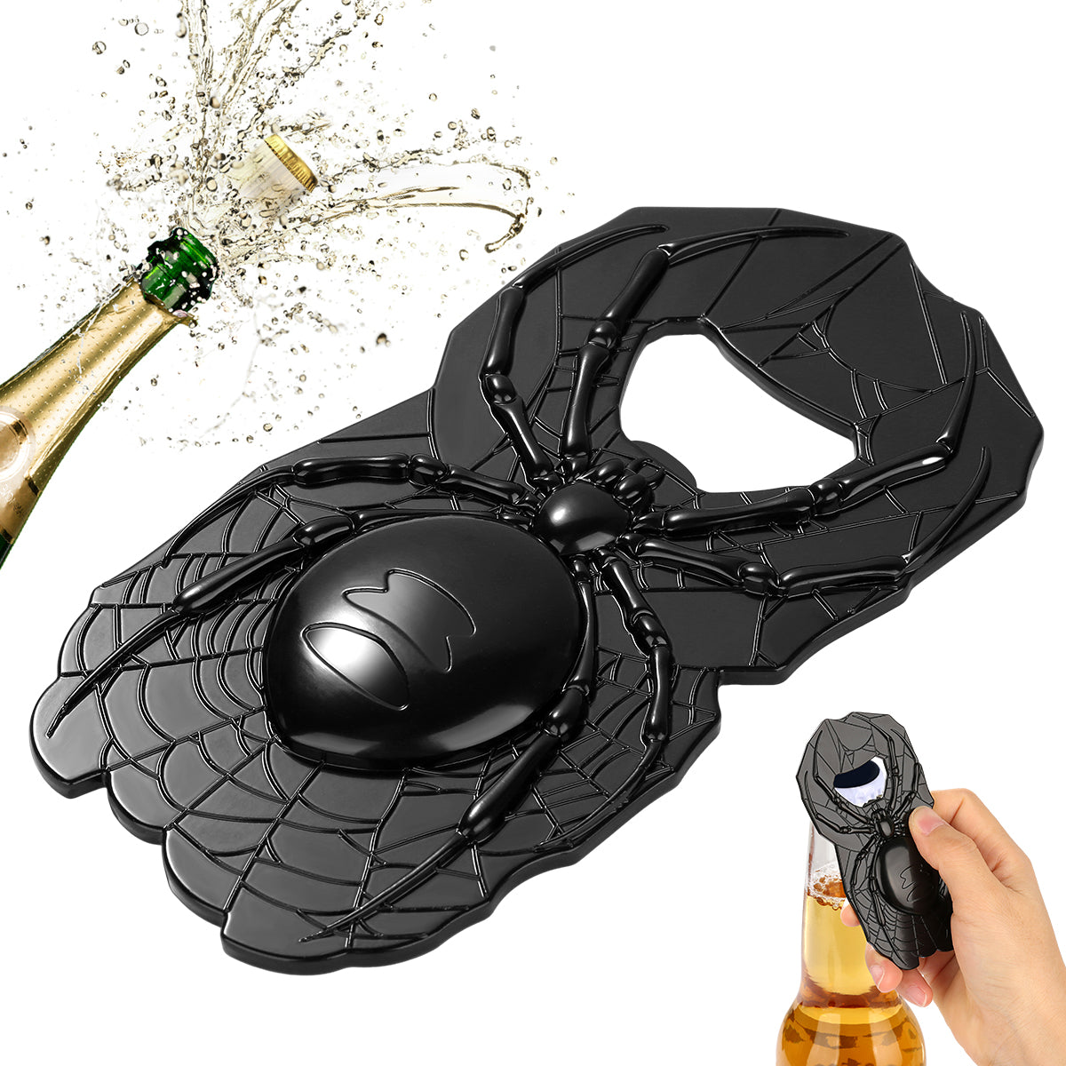 Realistic Spider Bottle Opener, Portable Soda Opener for Halloween Parties