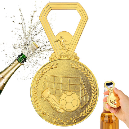 Soccer Medal Bottle Opener Gift for Players, Coaches & Team Awards