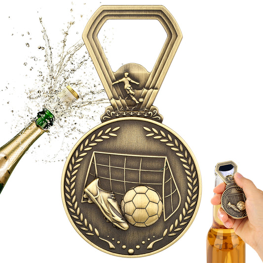 Soccer Medal Shaped Bottle Opener