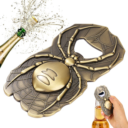 Spider Web Shaped Bottle Opener, Vintage Metal Spider Beer Opener