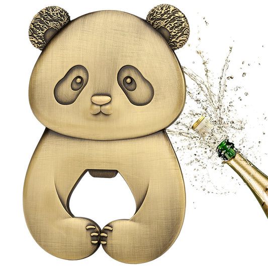Vintage Panda Shaped Bottle Opener, Cute Metal Beer Opener for Bar Kitchen Gift
