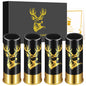4pcs/set Plastic Deer Head Shot Glasses with Gift Box, 12GA Small Bullet Shot Cups,Perfect Hunting & Birthday Gift for Men and Hunters