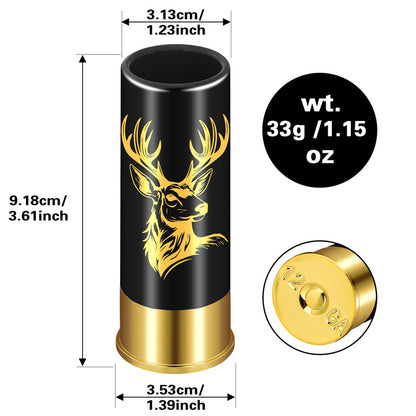 4pcs/set Plastic Deer Head Shot Glasses with Gift Box, 12GA Small Bullet Shot Cups,Perfect Hunting & Birthday Gift for Men and Hunters