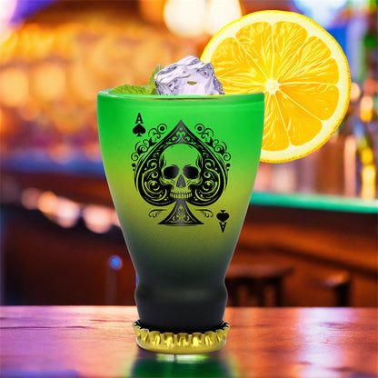 43ml/1.47oz Spades Skull Shot Glasses,Tequila Whiskey Glasses for Men, Club Bar Party Shot Glasses,Ideal Gift for Father Husband Men