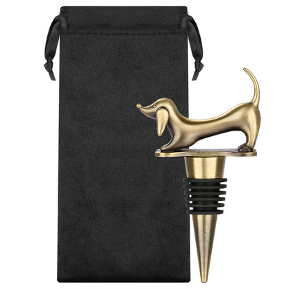 Dachshund Wine Champagne Bottle Stopper, Sausage Dog Shape Stopper,Wine Stoppers for Parties Kitchen Bar