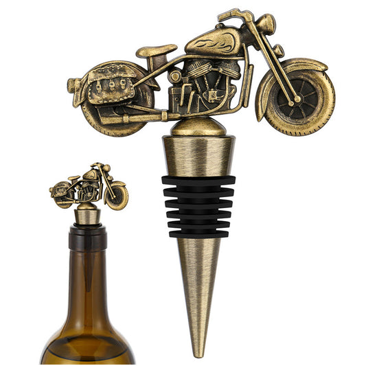 Motorcycle Shape Wine Bottle Stopper,Household Kitchen Bar Club Wine Champagne Stopper Saver,Perfect Gift for Father Husband
