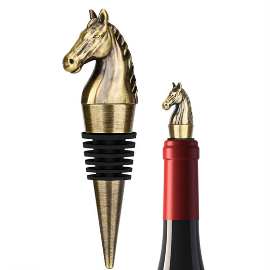 Horse Head Wine Stopper,Bottle Stoppers for Wine Champagne,Holiday Wine Stoppers ,Father Day Birthday Christmas Gift