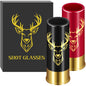 2pcs Deer Head Plastic Shot Glasses, Small Bullet Shot Cups for Whiskey Vodka Liquor,12GA Shot Glasses for Wedding Party Gifts