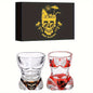 Novel Muscle Man & Bikini Glass Shot Glasses, 30ml Skull Shot Glasses, Set of 2 for Alcohol Shots, Vodka, Tequila