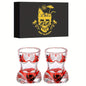 Novel Muscle Man & Bikini Glass Shot Glasses, 30ml Skull Shot Glasses, Set of 2 for Alcohol Shots, Vodka, Tequila
