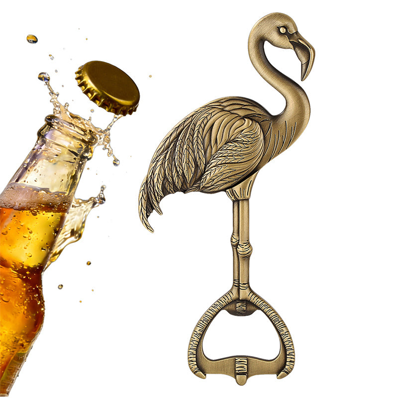 flamingo bottle openers,tropical-themed barware for beer lovers