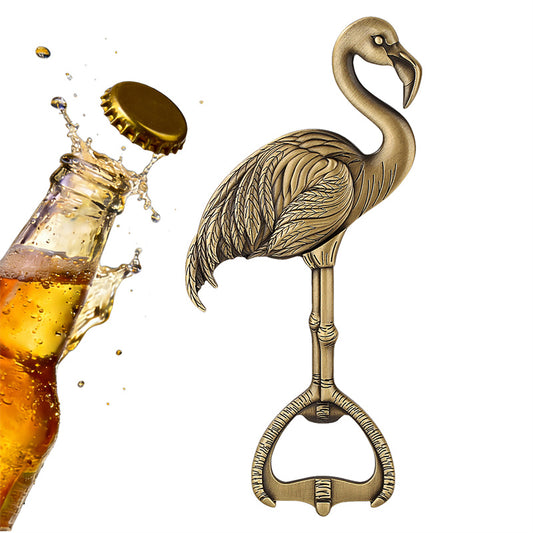flamingo bottle openers,tropical-themed barware for beer lovers