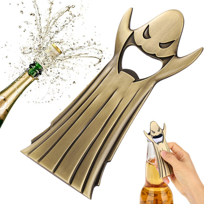 ghost shaped bottle opener, spooky Halloween metal beer opener for gothic bar decor