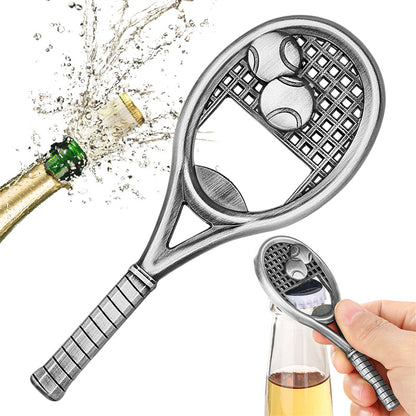 Tennis Racket Bottle Opener, Funny Beer Opener for Bar Club Kitchen Party,Portable Opener Gadget for Outdoor Travel Fishing Picnic,Ideal Gift for Tennis Lover