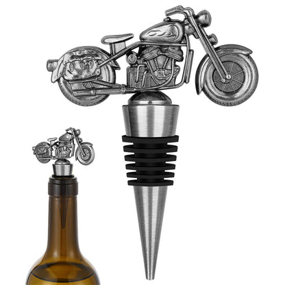 Motorcycle Shape Wine Bottle Stopper,Household Kitchen Bar Club Wine Champagne Stopper Saver,Perfect Gift for Father Husband