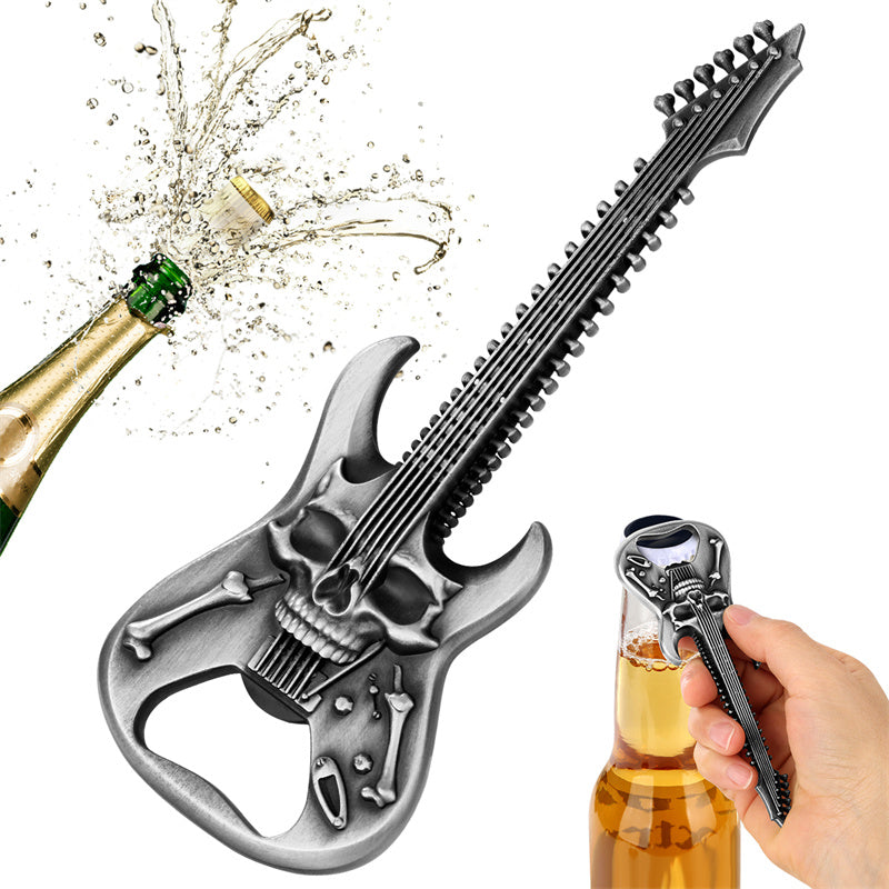 Gothic Skull Guitar Bottle Opener - Vintage Metal Beer Opener for Rock Music Lovers,Kitchen Club Party Bar Useful Bottle Opener