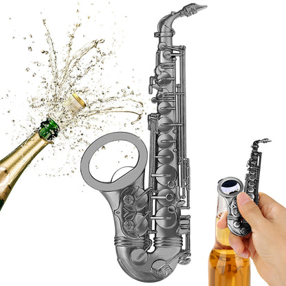 saxophone bottle opener, realistic instrument design beer cap remover for music lovers