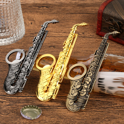 saxophone bottle openers, music-themed barware for beer lovers