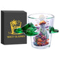 Green Sea Turtle Shot Glasses,50Ml/1.71Oz Capacity Cup for Whiskey, Vodka, Spirits,Household Bar Club Beach Party Shot Glasses