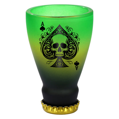 43ml/1.47oz Spades Skull Shot Glasses,Tequila Whiskey Glasses for Men, Club Bar Party Shot Glasses,Ideal Gift for Father Husband Men